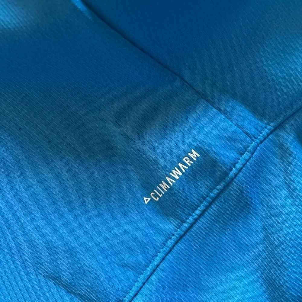 Adidas Climawarm blue pullover hoodie size M
